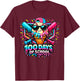 Baseball Ice Cream Drip 100 Days of School Boys Girls 100th T-Shirt - T-Shirt | Maroon