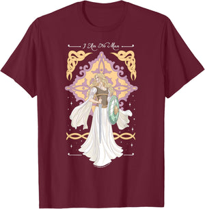 The Lord of the Rings Éowyn I Am No Man Quote Celestial Art T-Shirt - T-Shirt | Maroon
