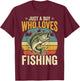 Just A Boy Who Loves Fishing T-Shirt - T-Shirt | Maroon