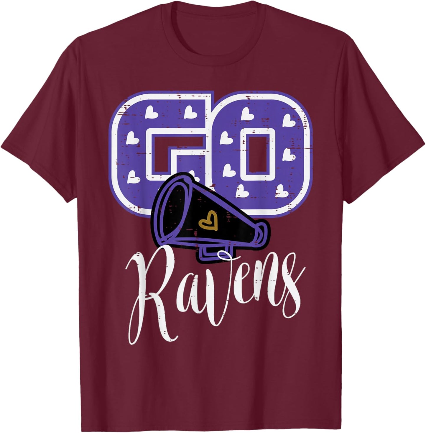 Go Raven Women Kids Men Boys Girls Youth Teen T-Shirt - T-Shirt | Maroon