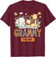 Grammy to Be Safari Jungle Animal Gender Reveal Party T-Shirt - T-Shirt | Maroon