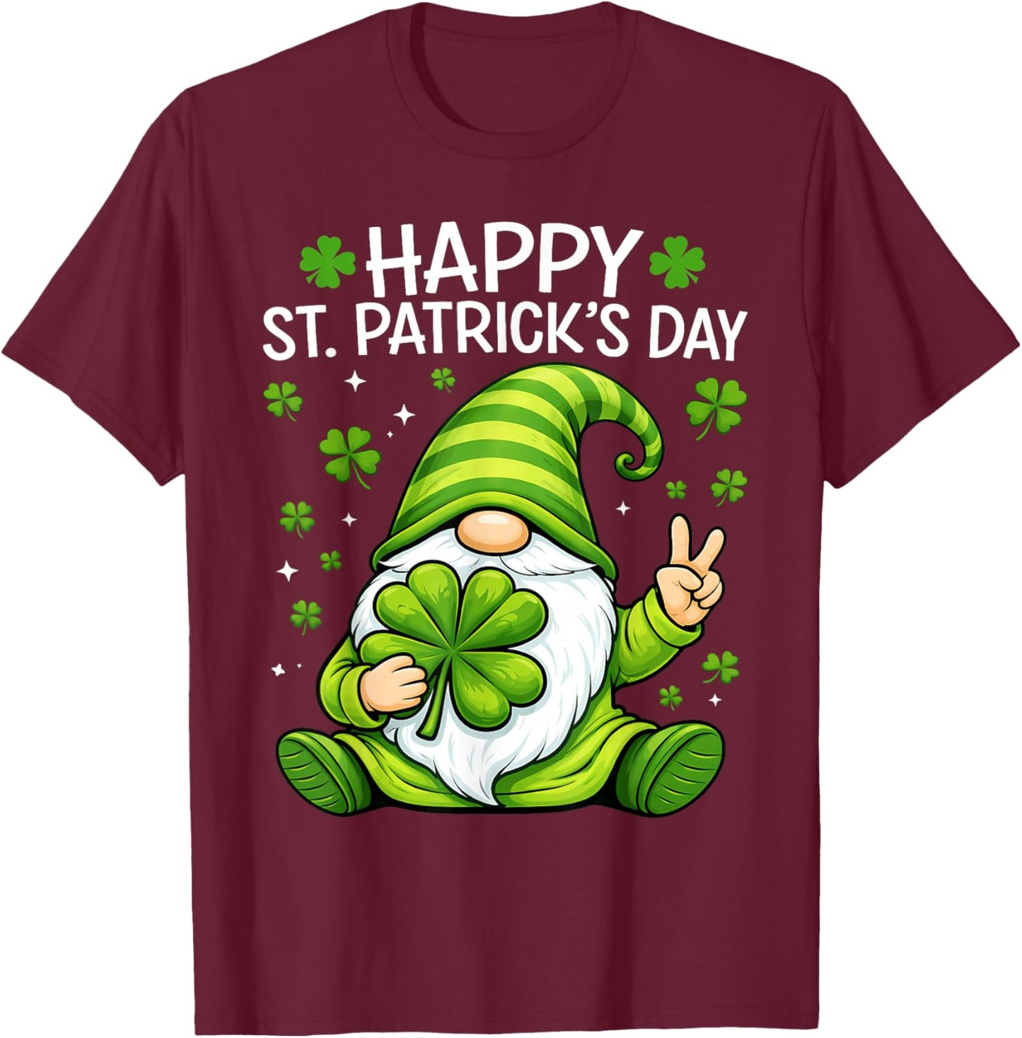 Women's Girls St Patricks Day Irish Shamrock St Patty's Day T-Shirt - T-Shirt | Maroon