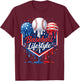 Baseball Life Style 4th of July Youth Drip Baseball Boy Kids T-Shirt - T-Shirt | Maroon