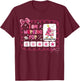 I Am Working for Christmas Break Teacher Xmas Tree Coquette T-Shirt - T-Shirt | Maroon