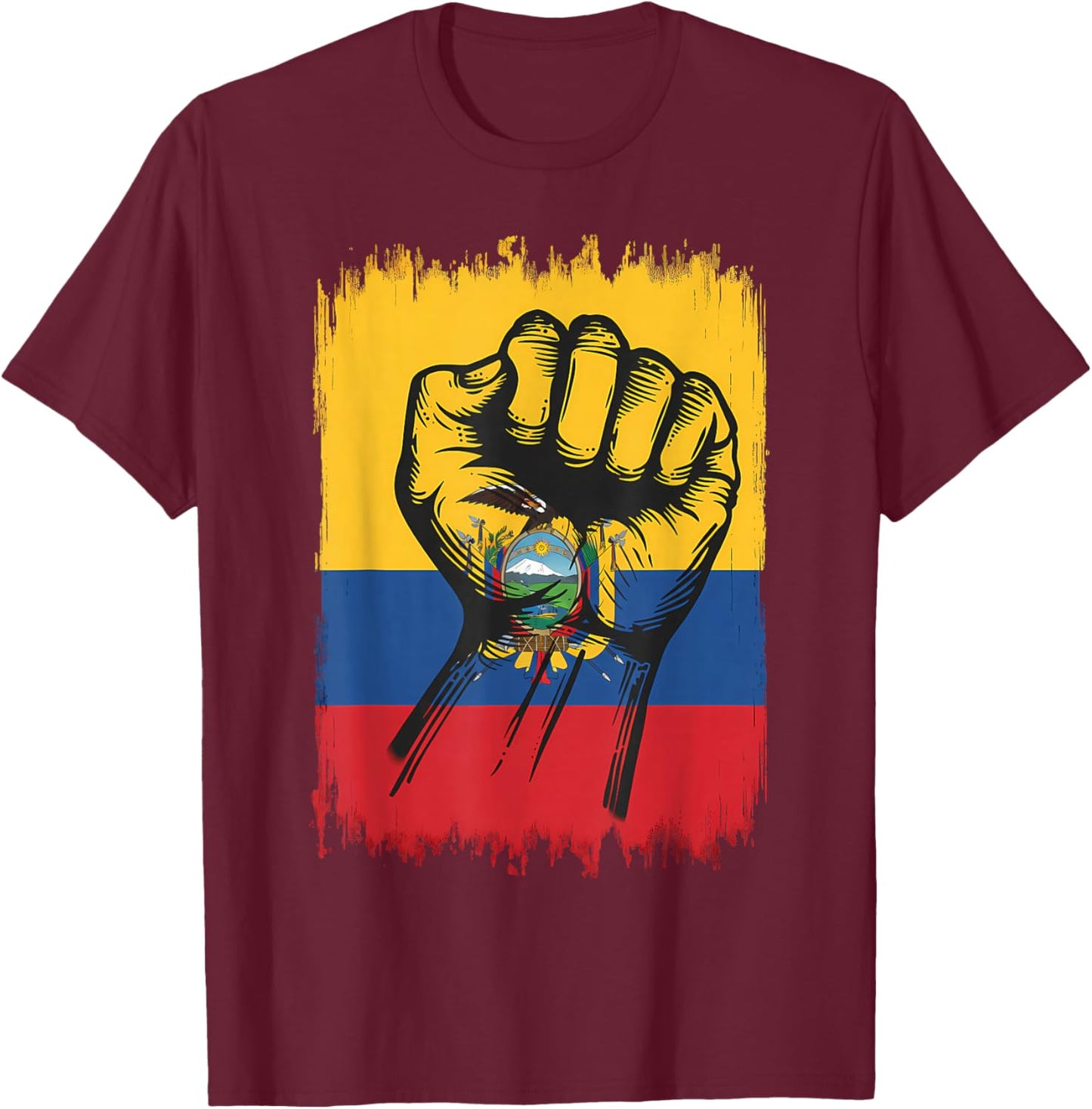 Ecuador Flag Ecuadorian Pride T-Shirt - T-Shirt | Maroon
