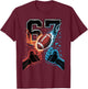 American Football 67 Six Seven Alpha Power Meme for Boys Men T-Shirt - T-Shirt | Maroon