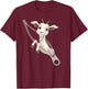 Funny Goat Zipper T-Shirt - T-Shirt | Maroon