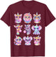 Funny Animals Glasses Blowing Bubble Gum Birthday Wildlife T-Shirt - T-Shirt | Maroon