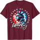 On Back Statue of Liberty 250 Years 1776-2026 250th Birthday T-Shirt - T-Shirt | Maroon