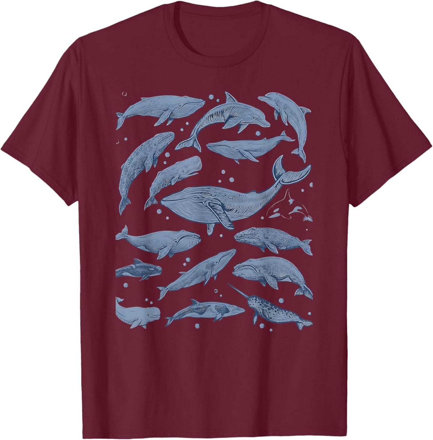 Retro Whale Watching Trip Ocean Sea Life Dolphin Souvenir T-Shirt - T-Shirt | Maroon