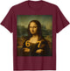 6 7 Six Seven Meme 67 Funny Mona Lisa Gen Z Alpha Slang T-Shirt - T-Shirt | Maroon