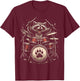 Raccoon Drummer Rock Band Animal Graphic T-Shirt - T-Shirt | Maroon