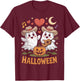 Ghost Playing Guitar for Halloween Lovers T-Shirt - T-Shirt | Maroon