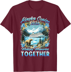 Family Friends Matching Group Alaskan Alaska Cruise 2026 T-Shirt - T-Shirt | Maroon