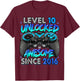 Level 10 Unlocked Awesome Since 2016 10th Birthday Gaming T-Shirt - T-Shirt | Maroon