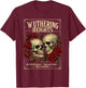 Wuthering Heights Gothic Skull Literary Art T-Shirt - T-Shirt | Maroon