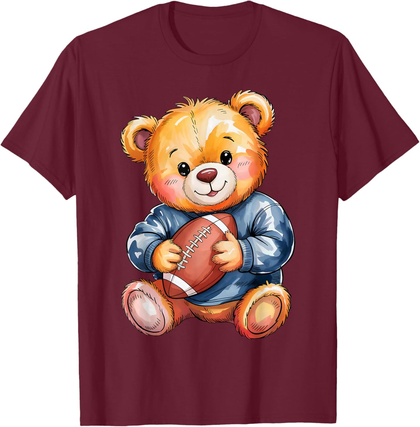 Cute Teddy Bear T-Shirt - T-Shirt | Maroon