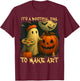 Groovy It's A Bootiful Day to Make Art Halloween Art Teacher T-Shirt - T-Shirt | Maroon