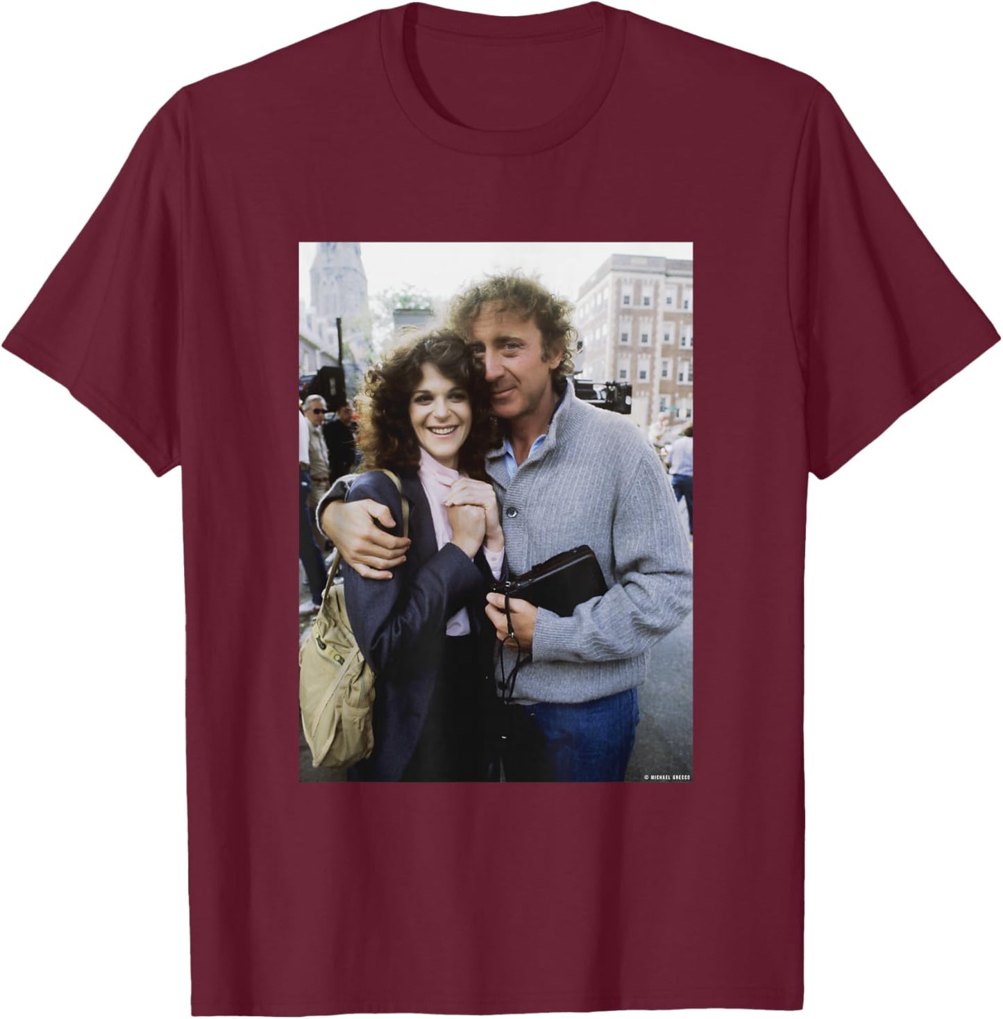 Actor Gene Wilder Gilda Radner SNL by Michael Grecco T-Shirt - T-Shirt | Maroon