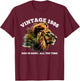 Vintage 1986 God is Good Lion Faith Christian 40th Birthday T-Shirt - T-Shirt | Maroon