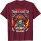 My Favorite Firefighter Calls me Grandma Proud Grandmothers T-Shirt - T-Shirt | Maroon