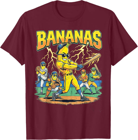 Banana Merchandise Men Women Kids Youth Boys Girls T-Shirt - T-Shirt | Maroon