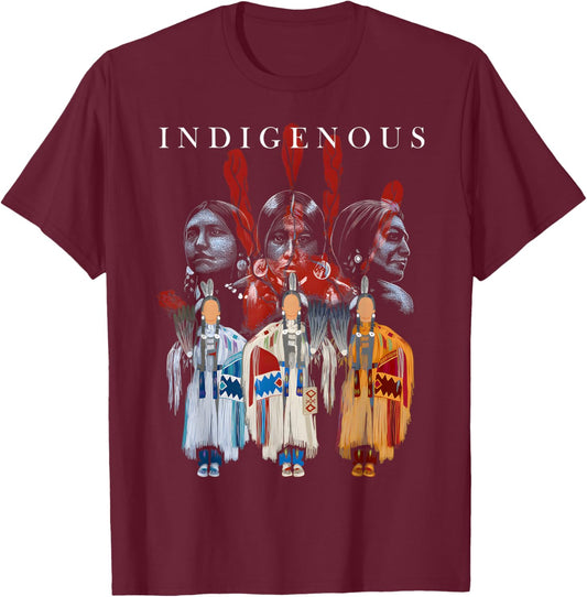 Indigenous Peoples Day Native American Heritage Men Women T-Shirt - T-Shirt | Maroon