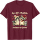 Love You Partner in Crime Raccoon Cute Valentine Gift T-Shirt - T-Shirt | Maroon