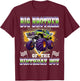 Big Brother of The Birthday Boy Monster Truck Birthday T-Shirt - T-Shirt | Maroon