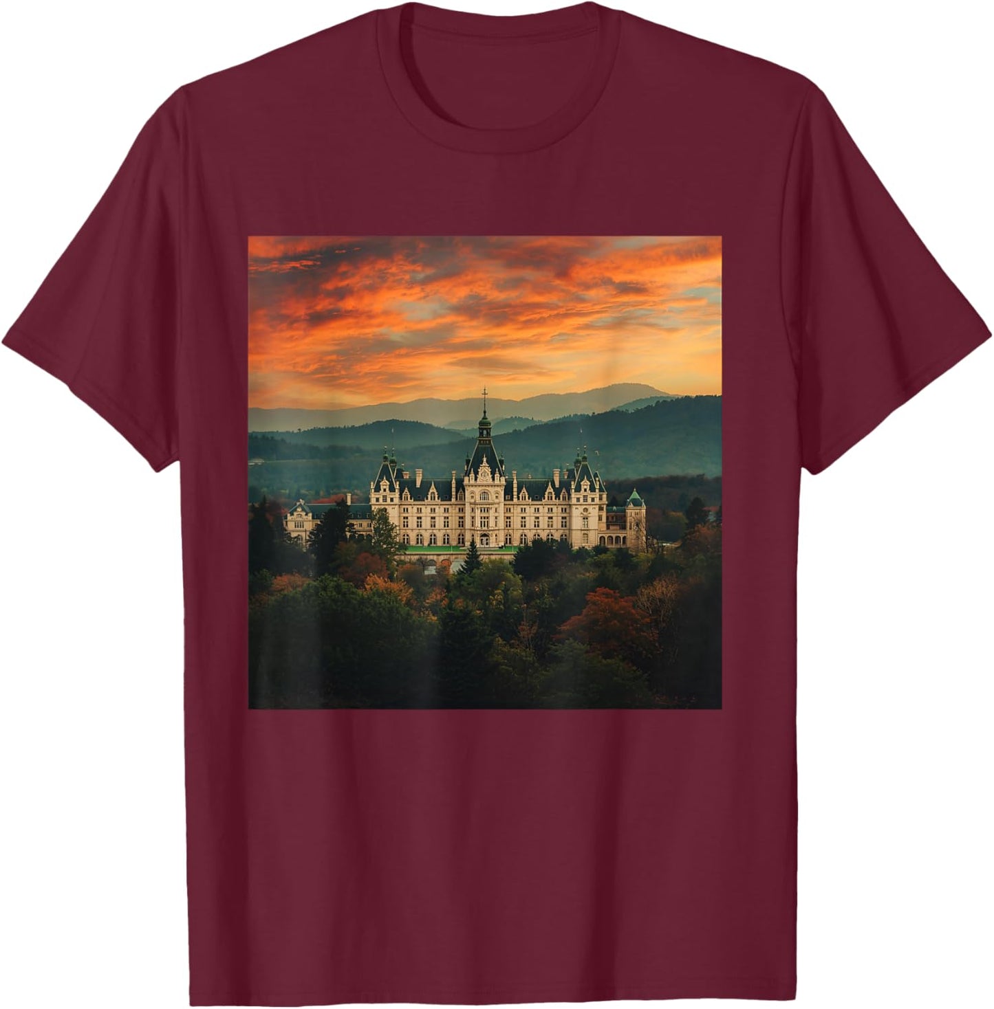 Biltmore at Sunset T-Shirt - T-Shirt | Maroon