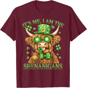 St. Patricks Day Guy It’s Me I Am The Shenanigans Funny T-Shirt - T-Shirt | Maroon