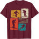 Skiing Collage Skier Men Kids Coach Youth Boys T-Shirt - T-Shirt | Maroon