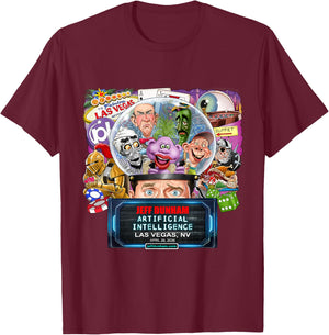 Jeff Dunham Las Vegas, NV (2026) T-Shirt - T-Shirt | Maroon