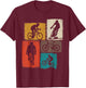Cycling Collage Cyclist Men Women Bicycle Coach Biker T-Shirt - T-Shirt | Maroon