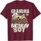 Grandma of The Birthday Boy Monster Truck Birthday T-Shirt - T-Shirt | Maroon
