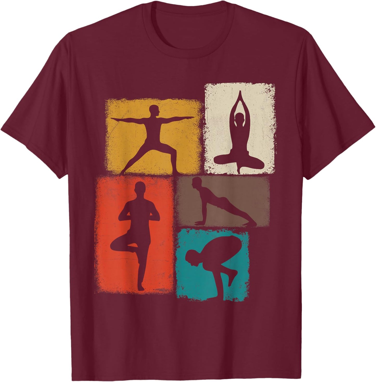 Yoga Collage Yogi Men Instructor Youth T-Shirt - T-Shirt | Maroon