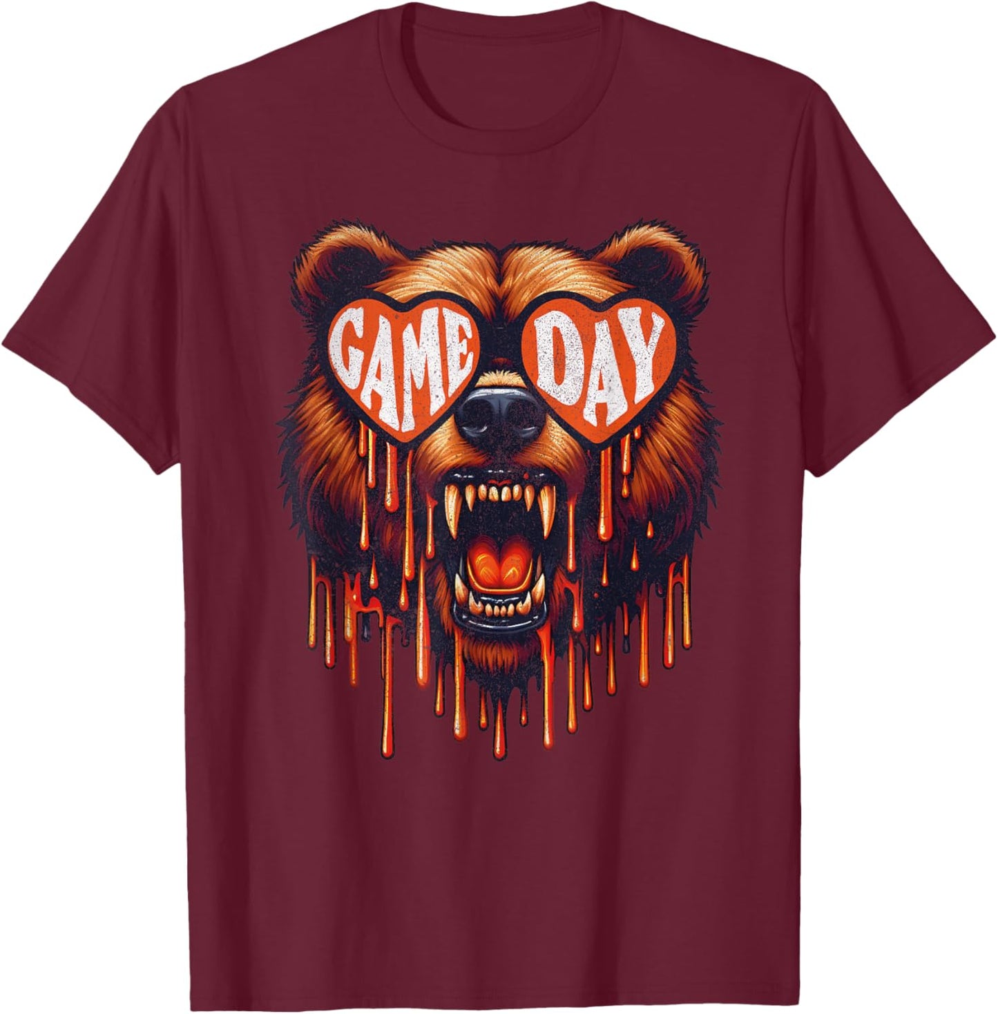 Bears Lovers Game Day Retro Bear Men Women Kids T-Shirt - T-Shirt | Maroon