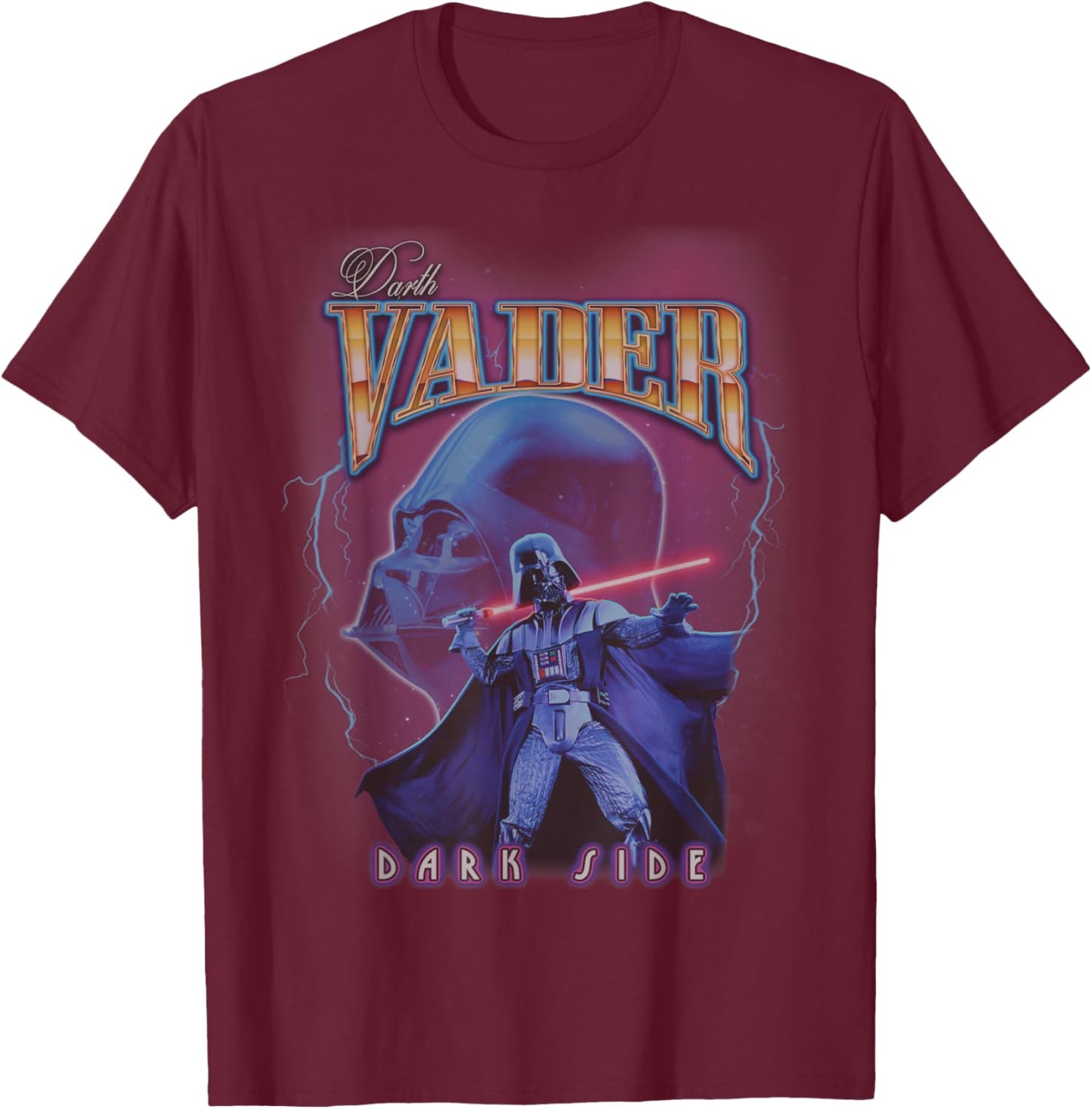 Star Wars A New Hope Darth Vader Dark Side Portrait T-Shirt - T-Shirt | Maroon