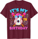 8th Birthday Baseball 8 Year Old Ice Cream Drip Boy Baseball T-Shirt - T-Shirt | Maroon