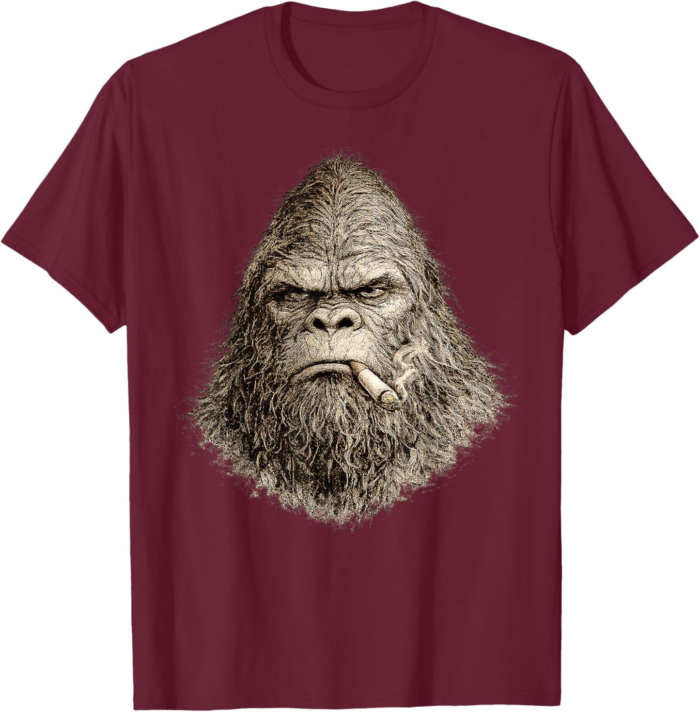 Vintage Bigfoot Street Y2K Style Meme Funny Gifts Men Women T-Shirt - T-Shirt | Maroon