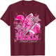 Tackle Breast Cancer Football Pink Ribbon Awareness T-Shirt - T-Shirt | Maroon