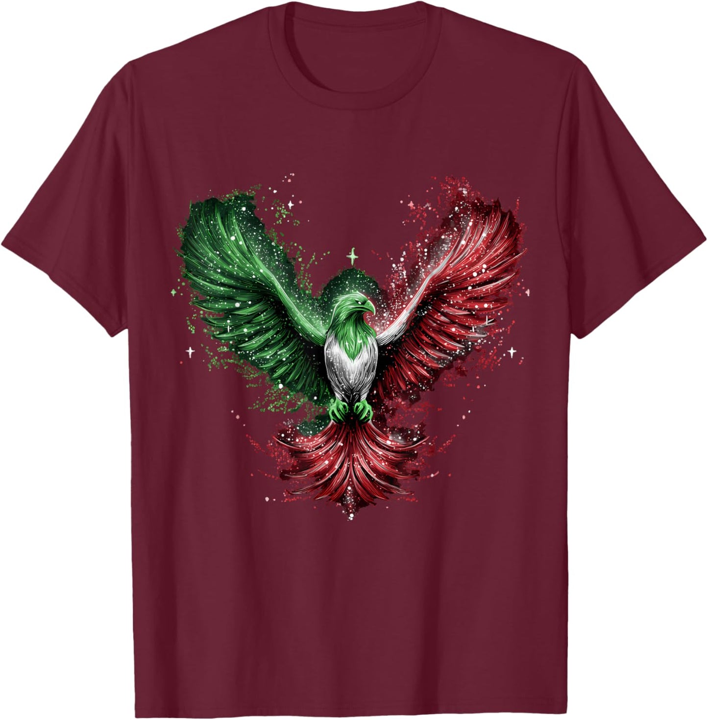 Mexico Flag Eagle Mexican Pride Mexican Roots Mexican Flag T-Shirt - T-Shirt | Maroon