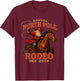 Annual North Pole Rodeo Dec 25th Santa Design T-Shirt - T-Shirt | Maroon