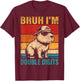 10 Years Old Birthday Bruh I'm Double Digits 10th Birthday T-Shirt - T-Shirt | Maroon