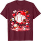 Baseball Drip Ice Cream Boys Kids Youth Valentines T-Shirt - T-Shirt | Maroon