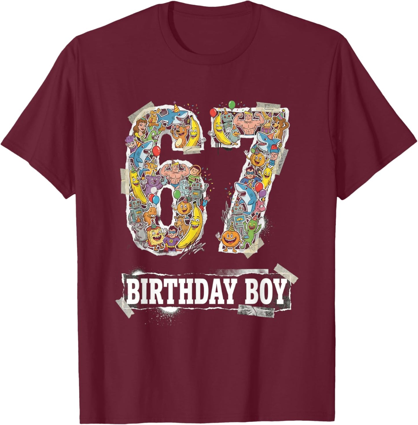 Gen Alpha Brain Rot Meme T-Shirt - T-Shirt | Maroon