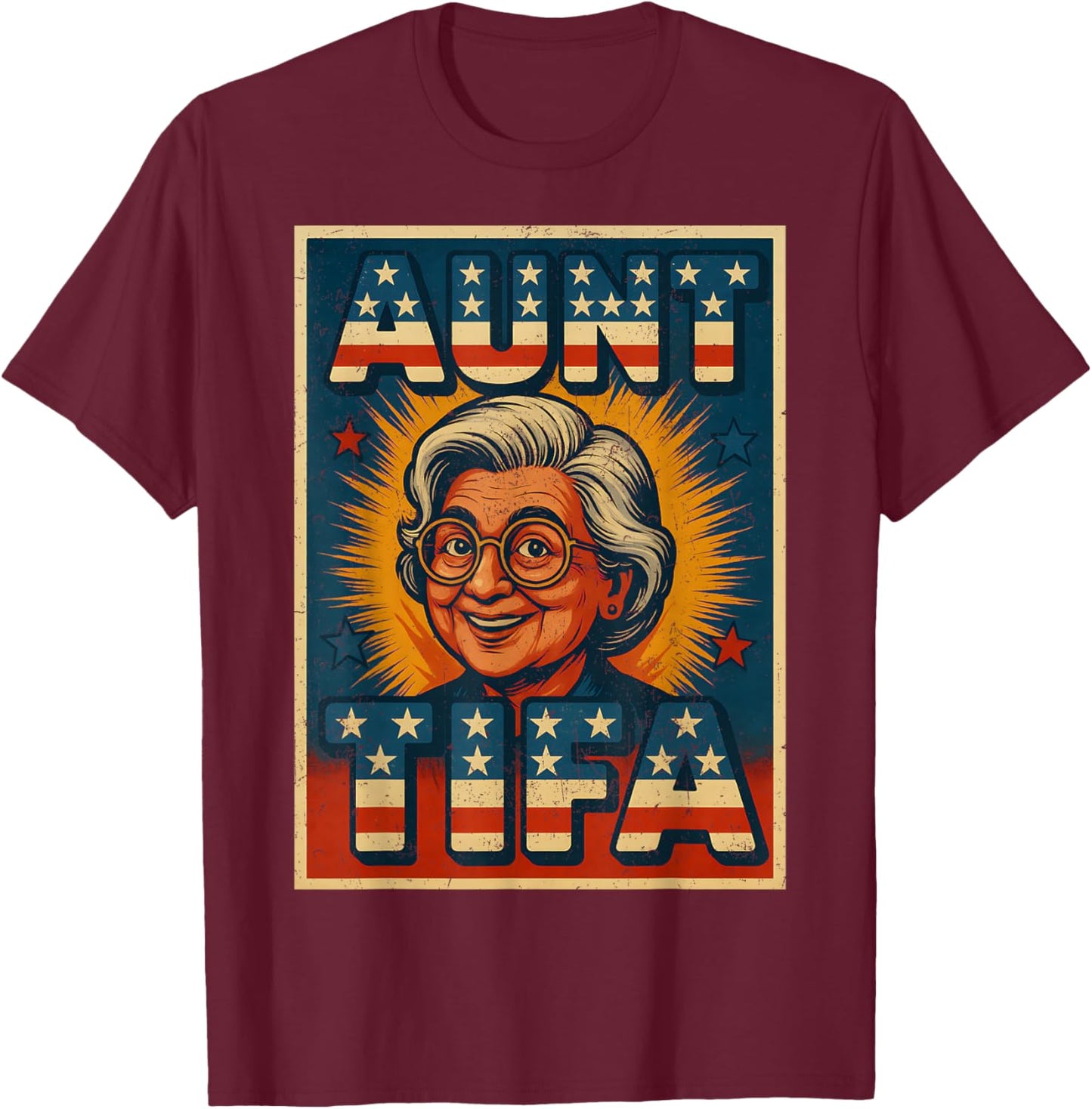 Aunt Tifa Shirt Aunt Tifa Funny Style Poster T-Shirt - T-Shirt | Maroon