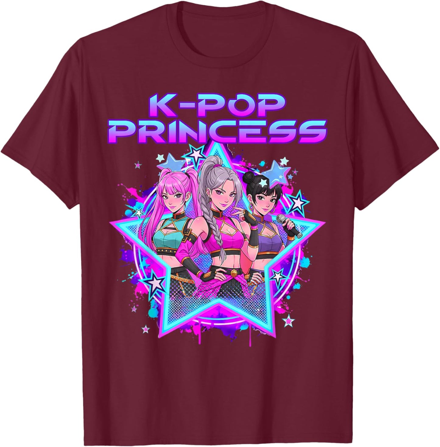 K-pop Princess K Pop Kids Girls K-pop Birthday Girl Kpop T-Shirt - T-Shirt | Maroon