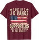 Funny Anti JD Vance Stupid Joke American Flag USA Humor T-Shirt - T-Shirt | Maroon