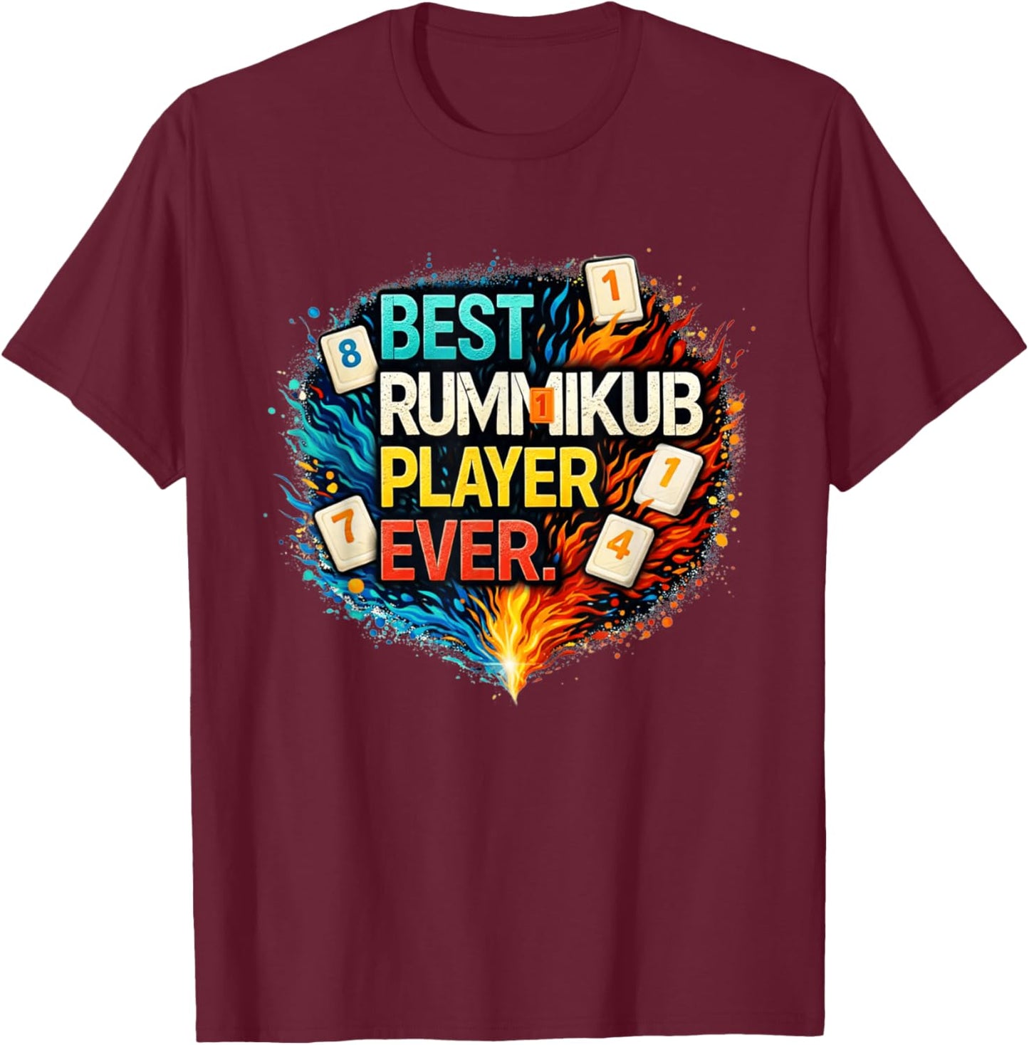 Best Rummikub Player Ever | Fun Game Night Rummikub T-Shirt - T-Shirt | Maroon